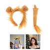 Adults Kids Plush Cartoon Animal Ear Headband Tail Lions Costume Birthday Party Christmas Halloween Cosplay Costumes