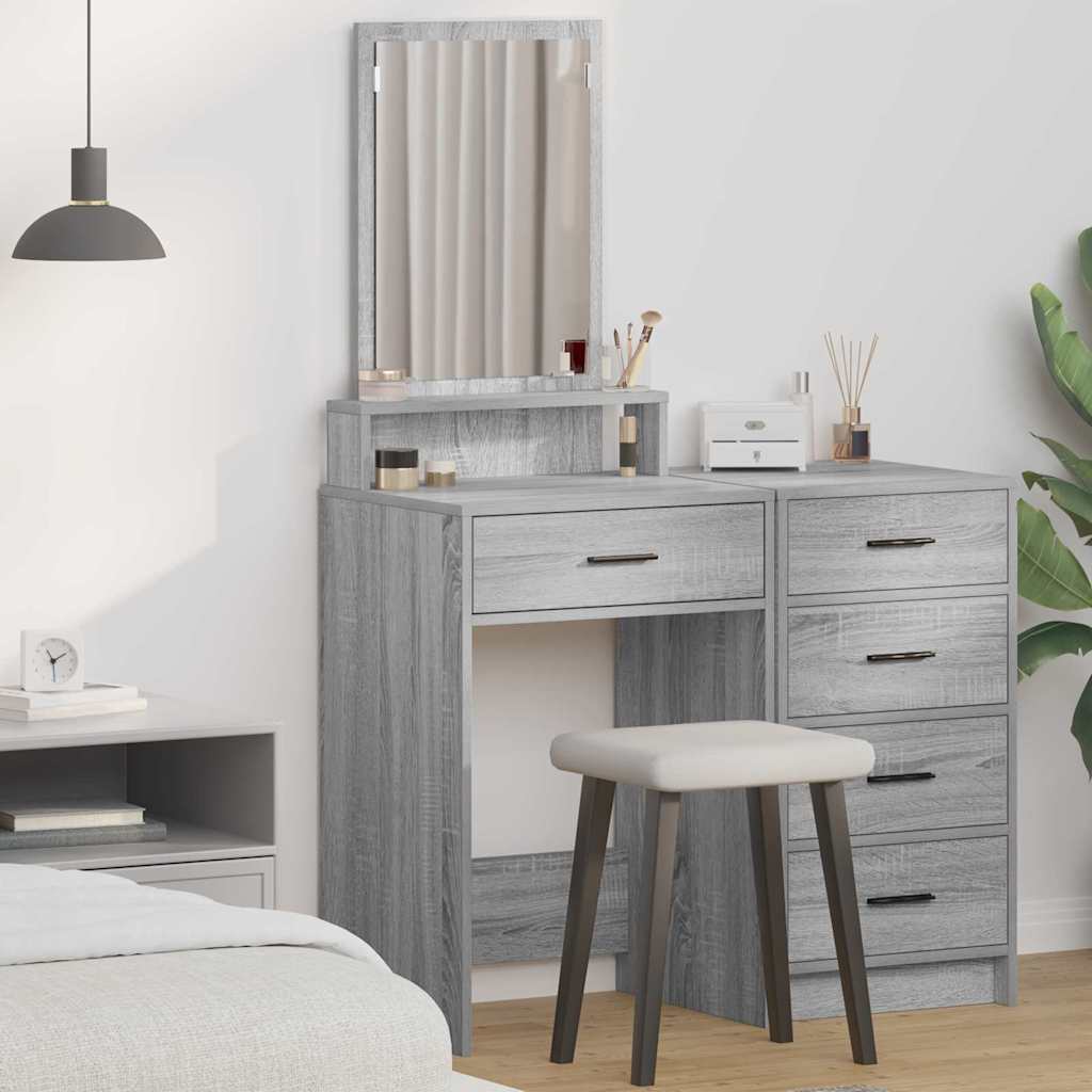 Makeup Table Grey Sonoma 50 x 41 x 140 cm Particleboard