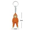 5Pcs Creative Protect Punch The Monkey Keychain Cute Gorilla Decor Hanging Keychain Anime Peripherals Toy Birthday Gifts