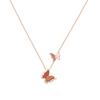 Korean Style Butterfly Necklace in 18K Rose Gold Titanium Steel