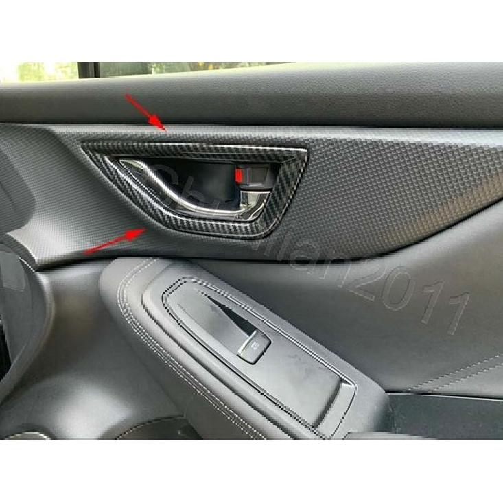Inner Door Handle Cover Trim For - Subaru Forester Carbon Fiber 4pcs