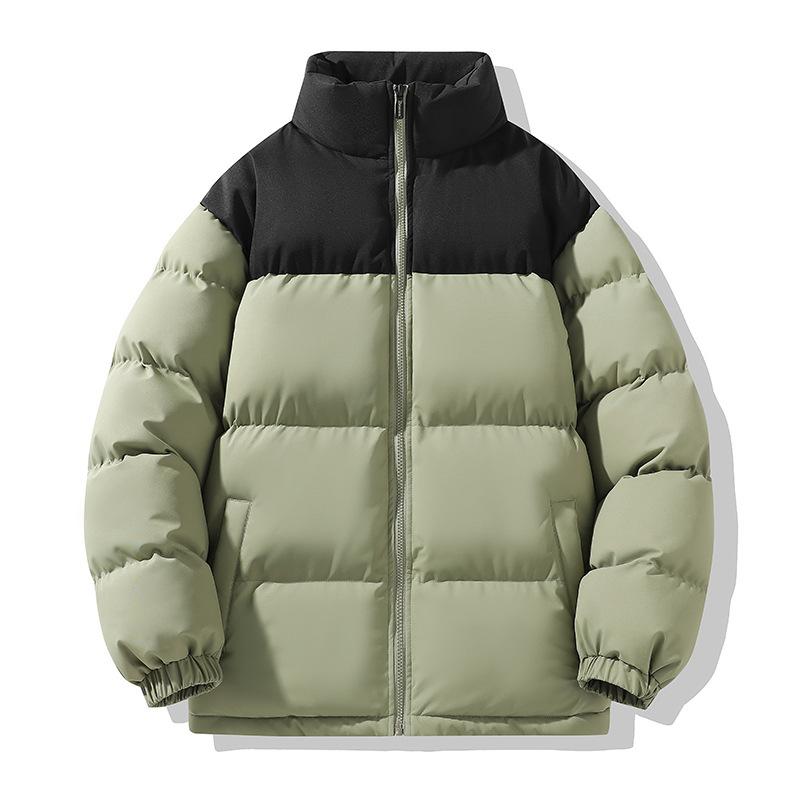 2025 winter couple down cotton jacket ordinary warm men's cotton clothes loose versatile stand-up collar women's cotton-padded clothes