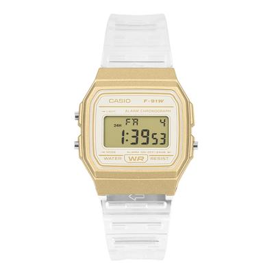 Unisex Digital Square Vintage Retro Transparent Urethane Watch F 91ws 7a2