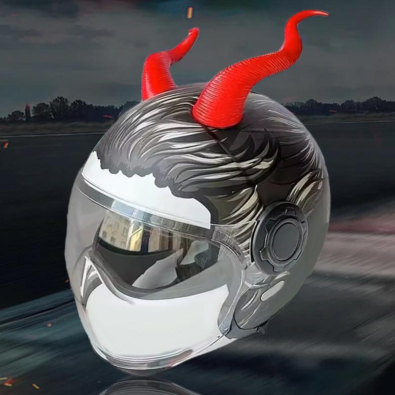 2PCS Cute Personality Motorcycle Electric Helmet Decoration Devil's Horns Motorbike Helmet Accessories Stickers Cosplay Styling