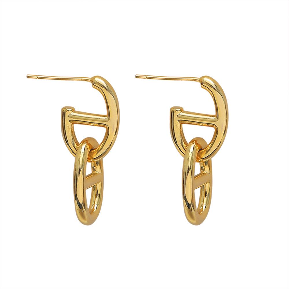 Minimalistyczne Geometryczne Kolczyki na Sztyfcie ze Srebra Próby 925 - Koreańska Nisza, Trend 2022