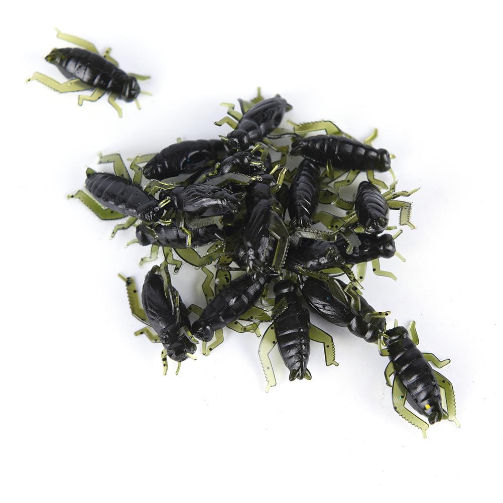 20Pcs Soft Fishing Lures Pesca Lightweight Cricket Insect Lure Simulation Baits
