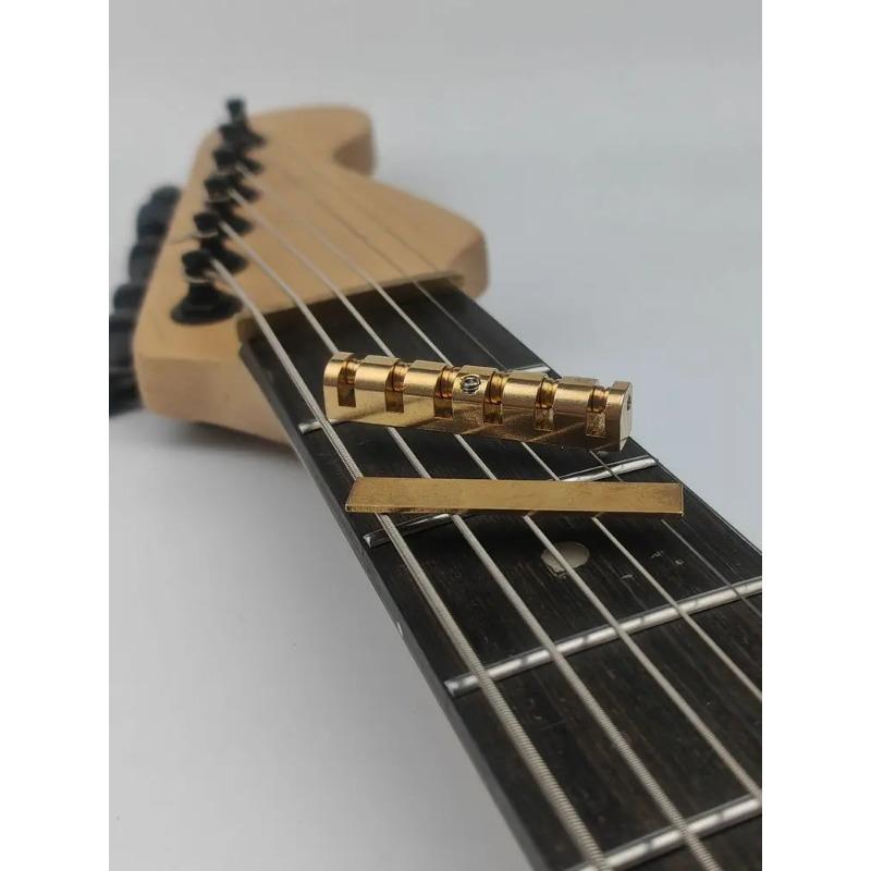 Height Adjustable 43mm Brass Roller Guitar Nut Replacement for Les Paul LP SG Style Electric Guitars