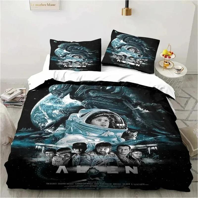 Alien Vs. Predator Predator Película Juego de Ropa de Cama Dormitorio Suave Moderno Colchas Cómodo Funda Nórdica Funda de Edredón y Funda de Almohada