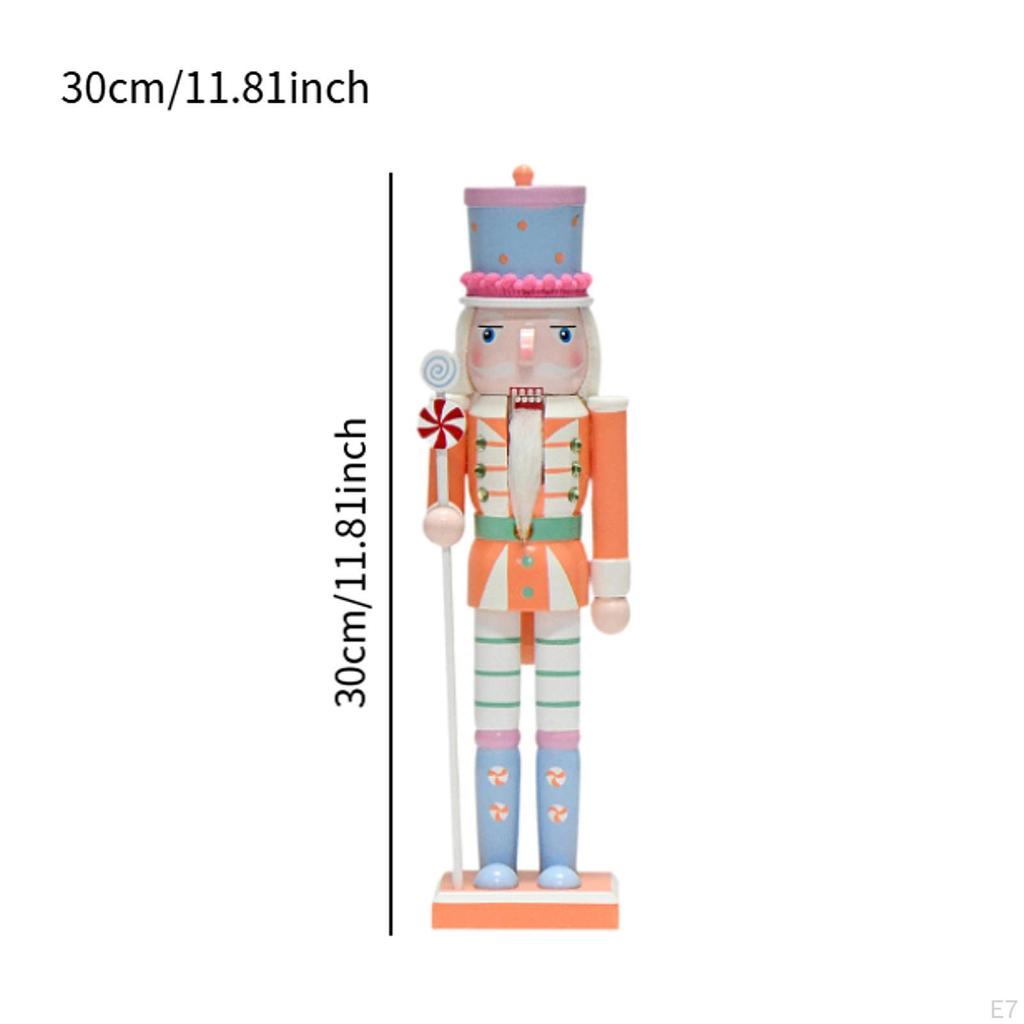 Nutcracker Ornaments Christmas Photo Props Painted Decorative Traditional Desktop Decor