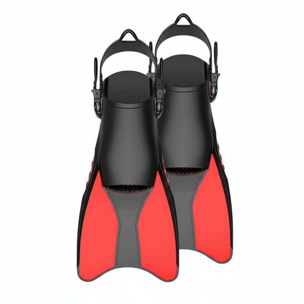 Adjustable Accessible Heel Flippers Flexible Adjustable Underwater Fins Accessible Heel Aquatic Fins Soft Foot Pocket for Adults