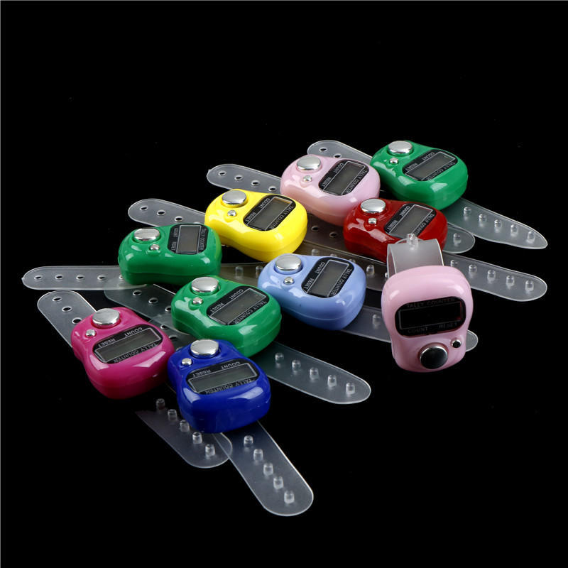 1Pc Stitch Marker And Row Finger Counter Lcd Electronic Digital Tally Counter