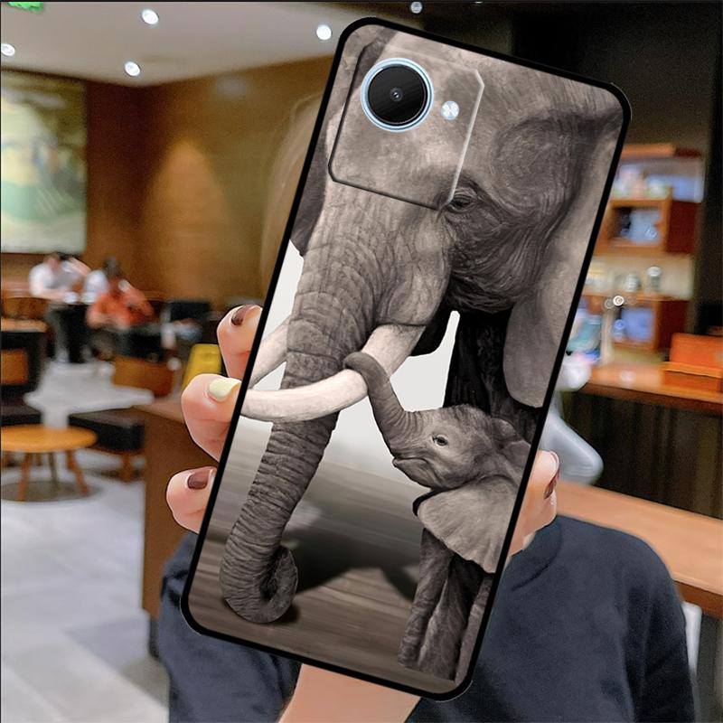 Elephant Baby Nature Case For Realme GT 6 6T 5 GT7 Pro 10 11 12 13 14 Pro Plus C67 C61 C53 C51 C21Y C25S C55 C75