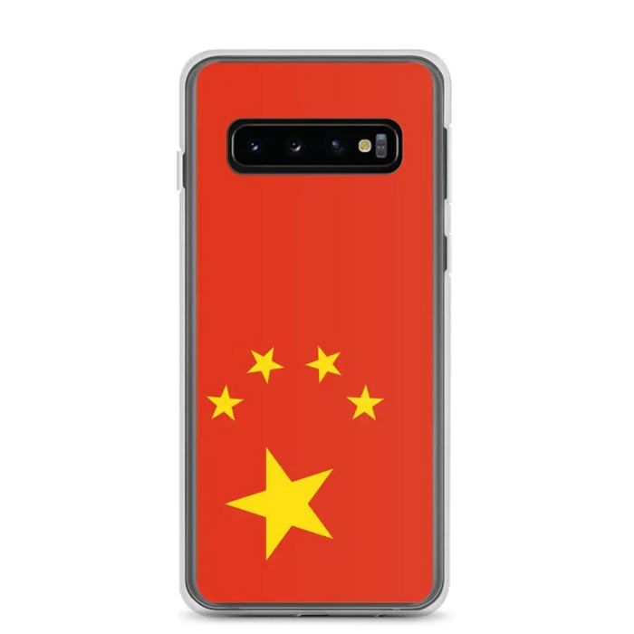 Coque Téléphone - Samsung - Galaxy S10 - Drapeau Chine - Souple - Multicolore