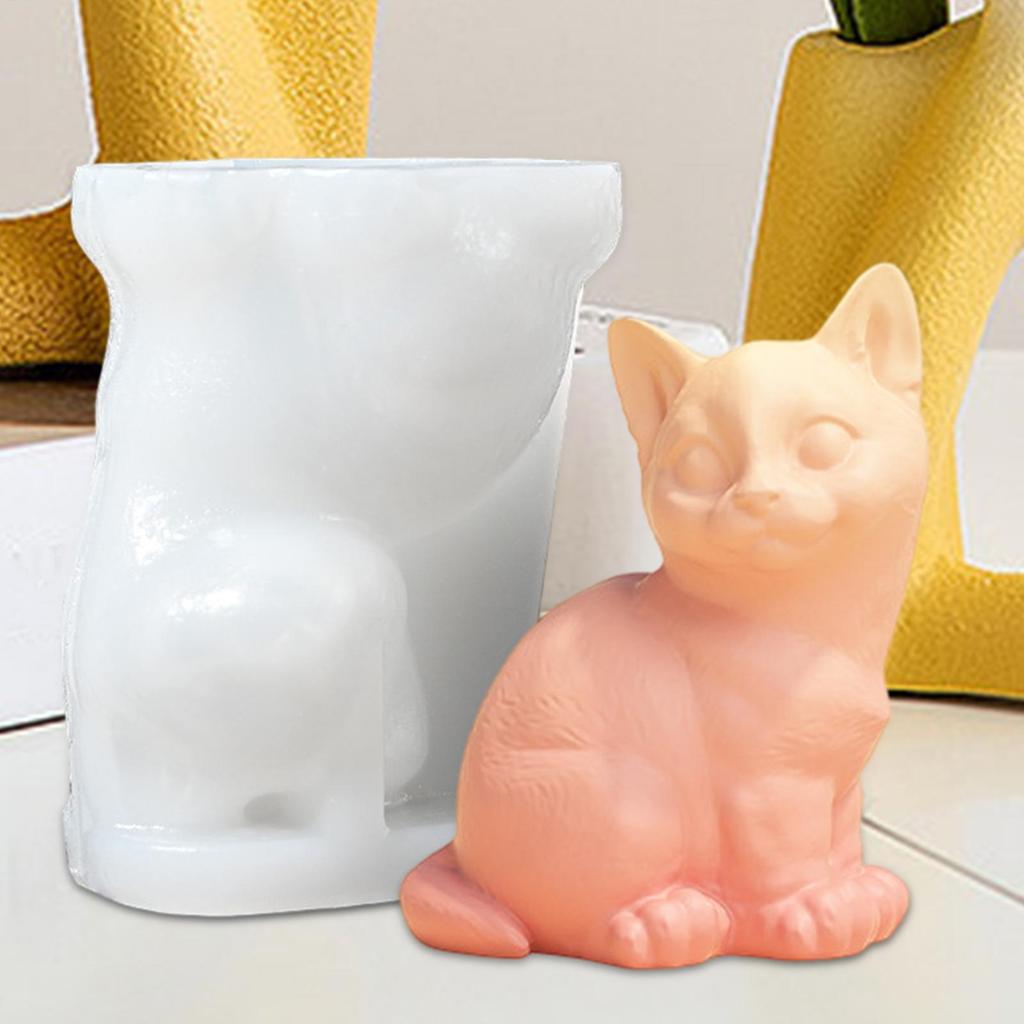 Cute Animal Candle Molds Three-Dimensional Silicone Casting Molds Epoxy Resin Moulds Reusable Plaster Moulds for Wedding Home