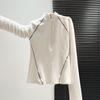 Dual-Sided German Velvet Zipper Long Sleeve Women's Top, 2025 Autumn/Winter High Collar, Plus Velvet Warm Base Layer Shirt