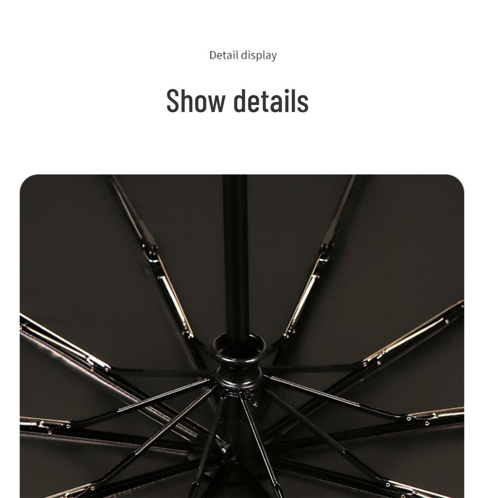 Custom Logo Automatic Three-Fold Umbrella: Sun & Rain Protection, Advertising and Gift Use