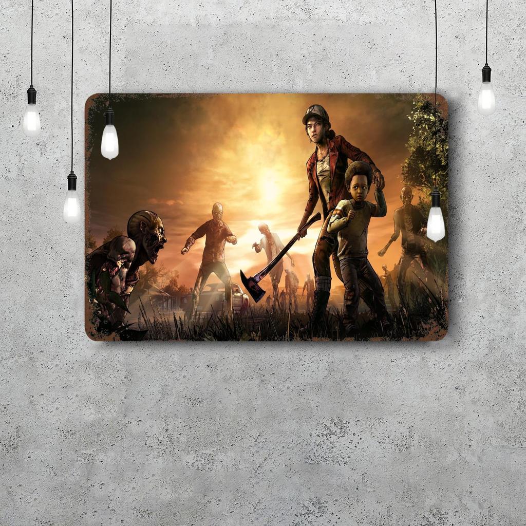 telltale the walking dead Decor Poster Vintage Tin Sign Metal Sign Decorative Plaque for Pub Bar Man Cave Club Wall Decoration
