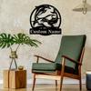 Personalizable Dolphin Metal Wall Sign, Custom Home Garden Decor, Outdoor Party Holiday Gift