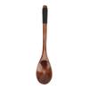 5PCS Wooden Spoons Environmental Long Handle Semicircle Beech Wood Small Wood Spoons for Dining Room