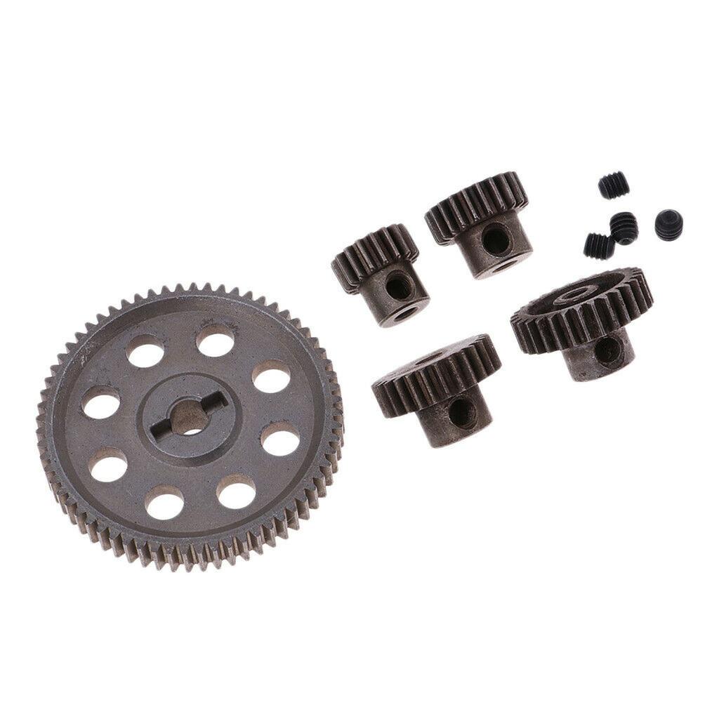 M0.6 5mm 64T and M0.6 3.175mm 17T 21T 26T 29T Steel Metal Motor gear for Hsp 94123 94111 94107 94170 RC Model Car Parts