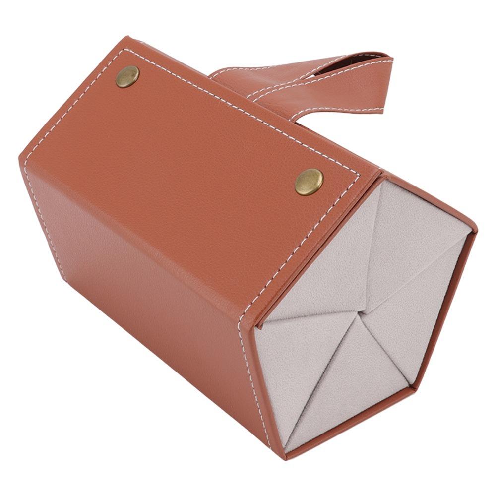 

PU Leather Sunglasses Organizer Case Multiple Slots Foldable Design Travel Glasses Case Roll Up Design 5 Slots Eyewear Holder коричневый
