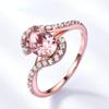 Gica Gema S925 Sterling Silver Exquisite Rose Gold Nano Ring for Women's Fine Jewelry Gift Wedding Engagement The New Listing