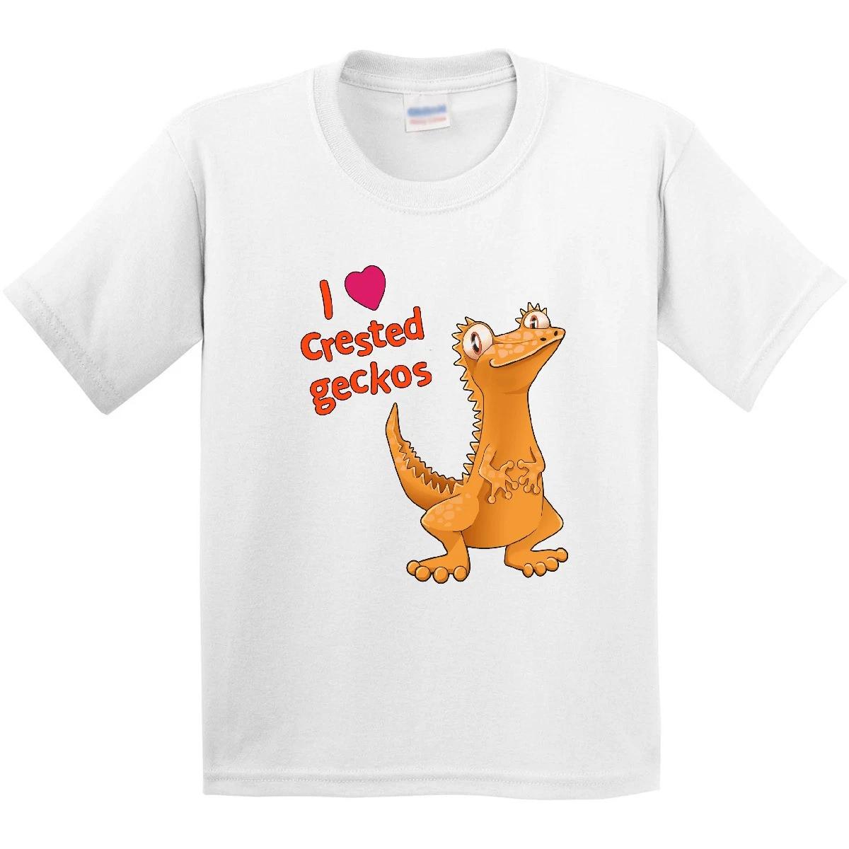 Inktastic I Love Crested Geckos Youth T-Shirt Pets Reptiles Cute Lizard Gecko 130