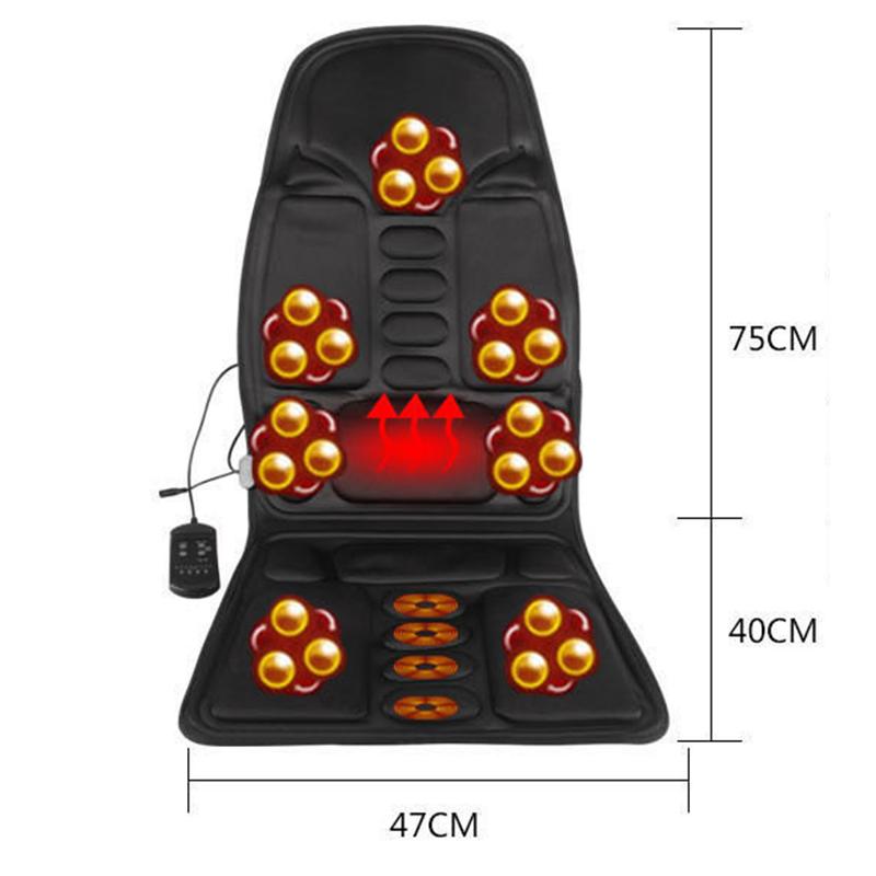 2-in-1 Car Home Massage Cushion, Adjustable Vibration for Neck, Lumbar & Full Body, Portable Relaxation Pad