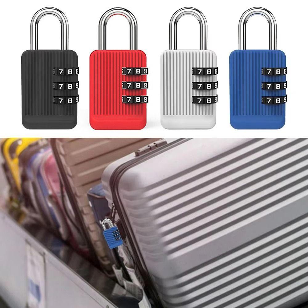 2Pcs Rust-proof 3-Digit Password Lock Waterproof Anti-theft Padlock Dormitories Door
