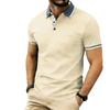 Polo da uomo a maniche corte con colletto e taschino, top casual a vestibilità classica per l'uso quotidiano