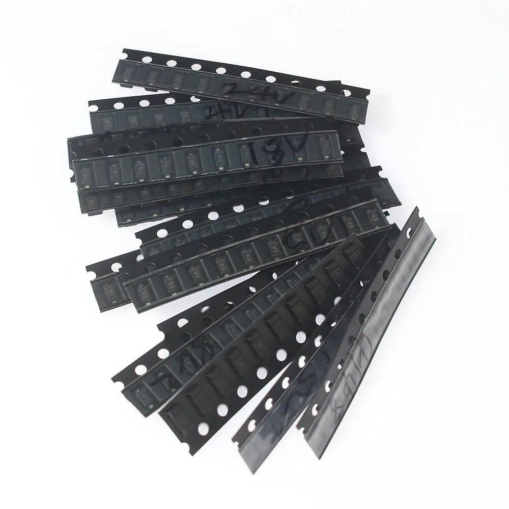 150 adet 1206 0805 Zener diyot kiti SOD-123 SOD-323 3V-24V 1N4148 diyotlar 3.3V 4.7V 5.1V 5.6V 7.5V 8.2V 10V 12V 15V çeşitli Set
