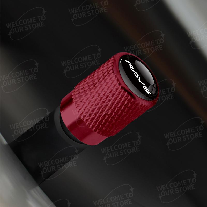 Aluminum For RAYS Logo Toyota Honda Subaru Suzuki Acura Lexus Mitsubishi Mazda 4pcs Car Decor Wheel Tire Valve Caps Stem Cover