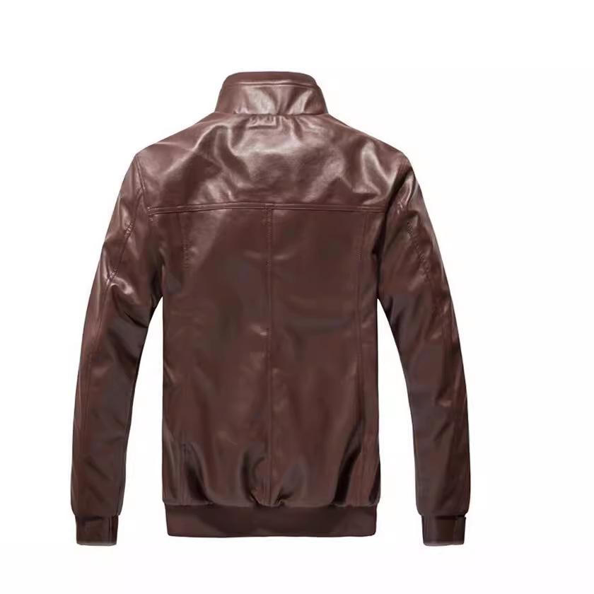 Men's leather jacket, men's clothing, slim fit, locomotive model, men's jacket long-term spot