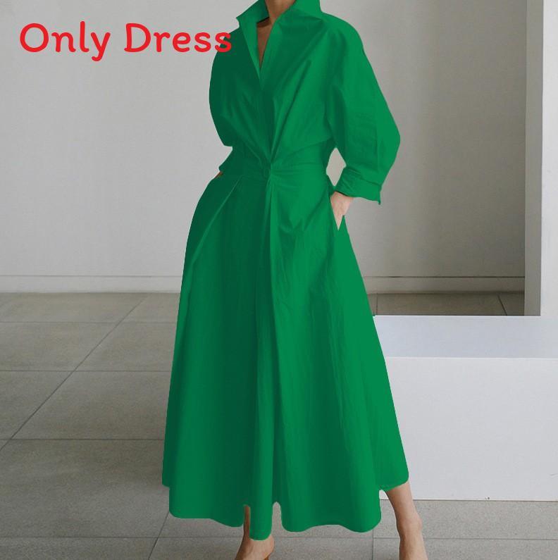 With Pleated Vneck Pure Color For Office And Casual Wear