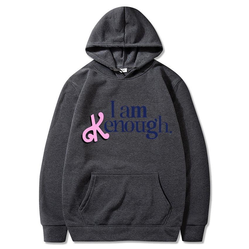 2025 new I Am Kenough letter print hooded loose sweater men's and women's hooded sweater