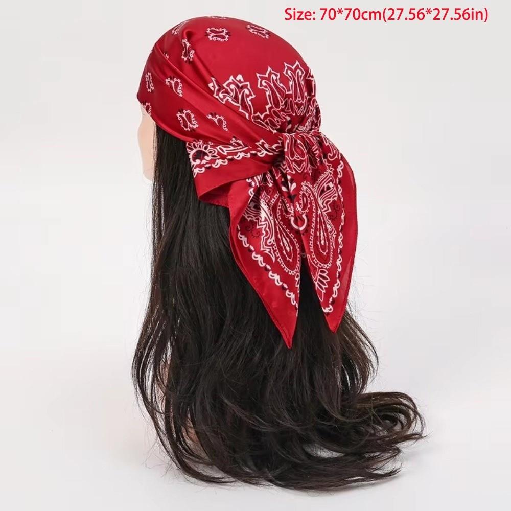 Soft Material Square Silk Scarf 70x70cm Size Women Neck Scarf Luxury Foulard Scarf Bag Decoration