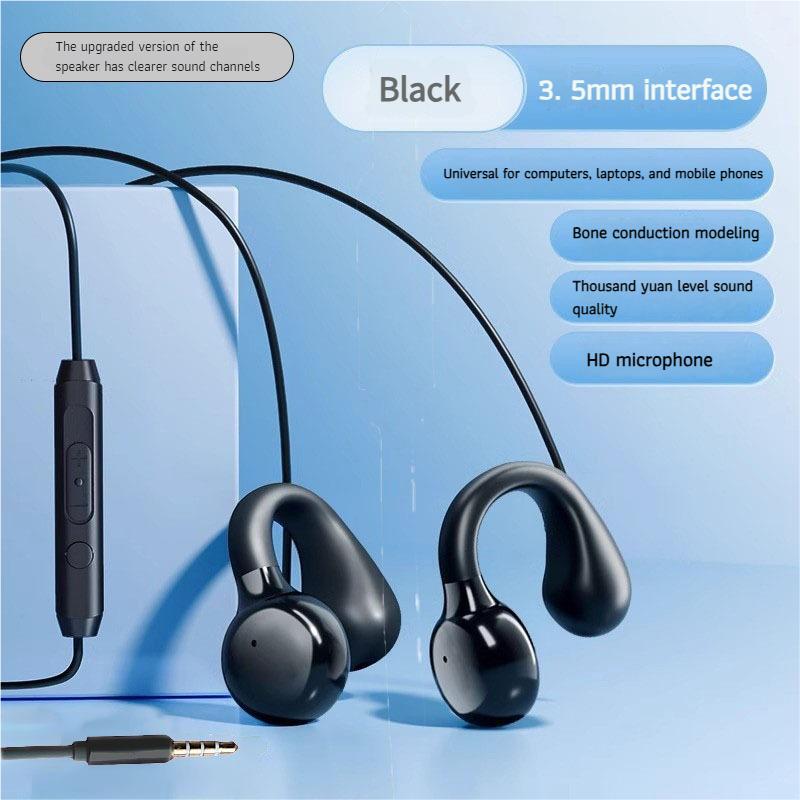 Kablet hodetelefon In-ear Type-c 3,5 mm øretelefon Øreklemme Med mikrofon Mikrofon Hodetelefoner Øredobber Sportshodesett For ledningskontroll og mikrofonanrop