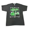 Maglietta Uomo The Meteors Band Nera Verde Neon Psychobilly Punk Rock Grafica T-Shirt Unisex