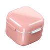 Denture Bath Case Denture Soaking Holder Portable Compact Denture Soak Container Multifunctional False Teeth Storage Case for Home Travel