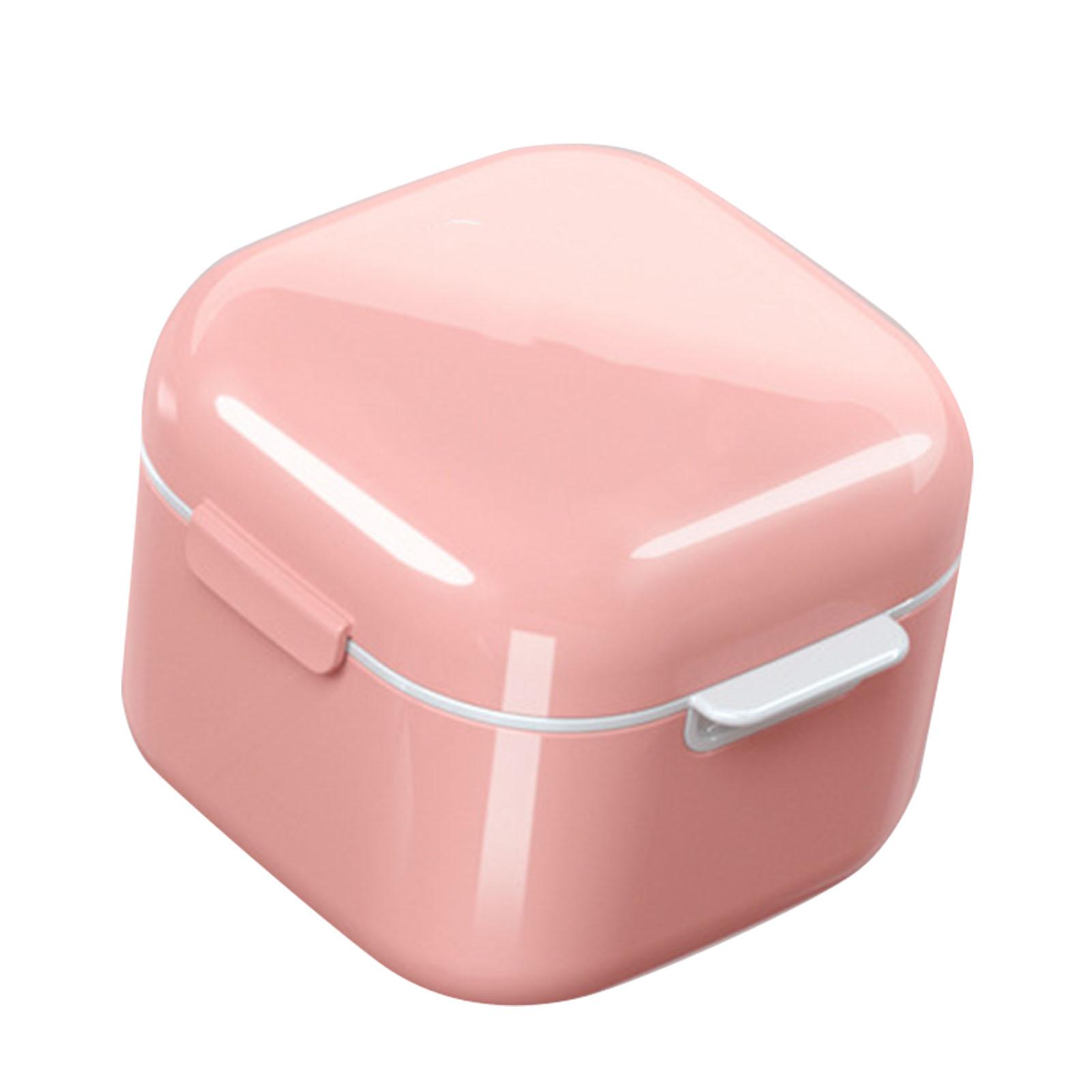 

Denture Bath Case Denture Soaking Holder Portable Compact Denture Soak Container Multifunctional False Teeth Storage Case for Home Travel