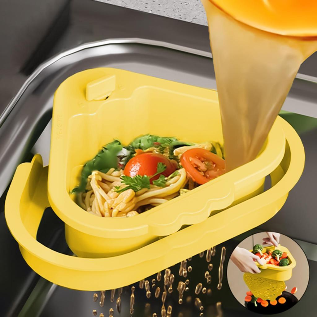 Sink Hanging Strainer Basket Openable Bottom Cover Quickly Drain Kitchen Garbage Filter Detachable Kitchen Accessories