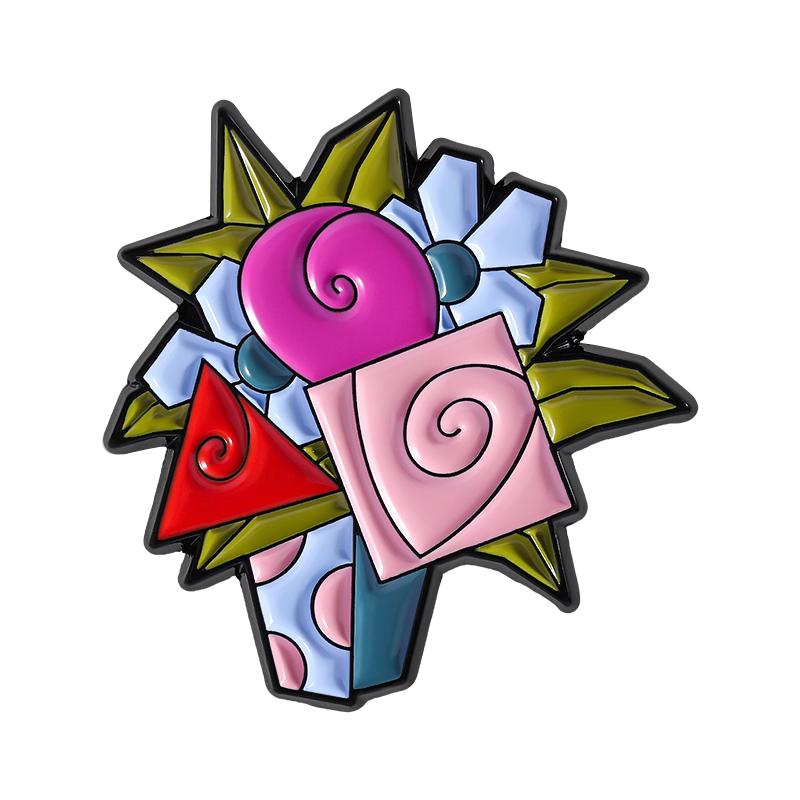 Contemporary Abstract Picasso Art Painting Enamel Pins Geometric Dog Cat Bear Brooches Lapel Badge Jewelry Gifts for Friends