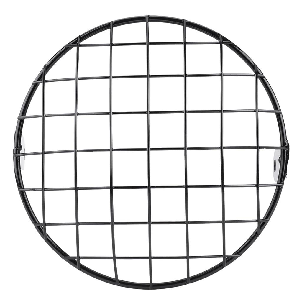 8" Headlight Grille, Motorcycle Headlight Mesh Grille Cover Side Mount Universal Lamp Protector