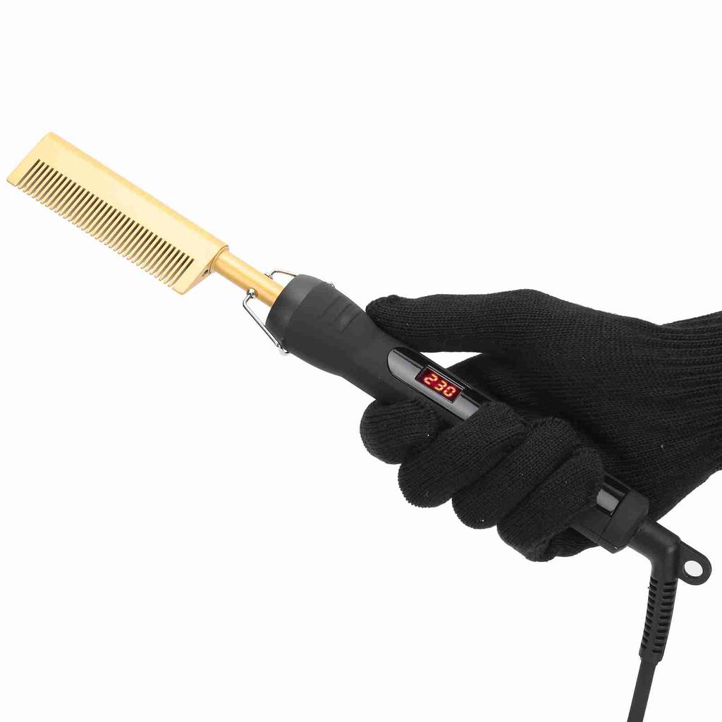 Electric Hair Straightener Comb Straight Curl Dual Use for Women Hair Styling Men Beard Combing