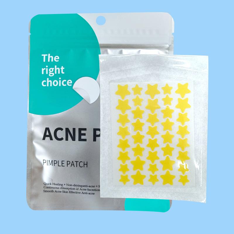 Star Shaped Pimple Patches 40 Count, Heart Acne Patches, Invisible Hydrocolloid Blemish Cover for Makeup