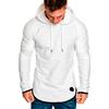 Men's Slim Fit Hooded T-Shirt with Patchwork Stripes and Raglan Sleeves
