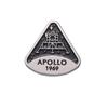 Unique Apollo 11 Commemorative Brooch Black Triangle Design Classic Accessory Alloy