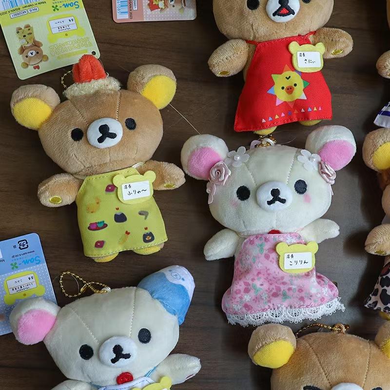 Rilakkuma Store Manager Series Plush Toys Cute Korilakkuma Plushie Keychain Chairoikoguma Bag Pendant Stuff Accessories For Gift