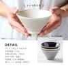 Minoru Pottery Mino Ware Albee 125 Rice Bowl, Navy, Set of 2