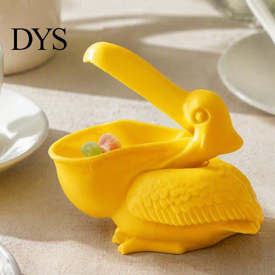 Cute Bird Trinket Tray Pelican Desktop Storage Organizer, Decorative Animal Figurine Container, Eco-friendly Small Item Container PLA Unique